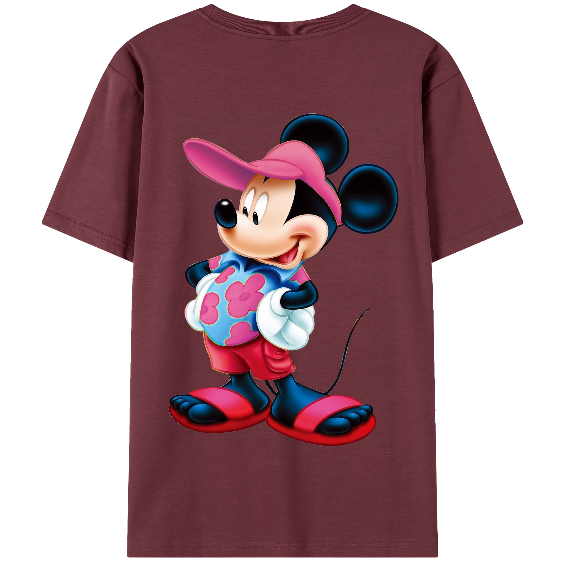 （画像用） ミッキーマウス Mickey Mouse 綿100％半袖Tシャツ（背面プリント）